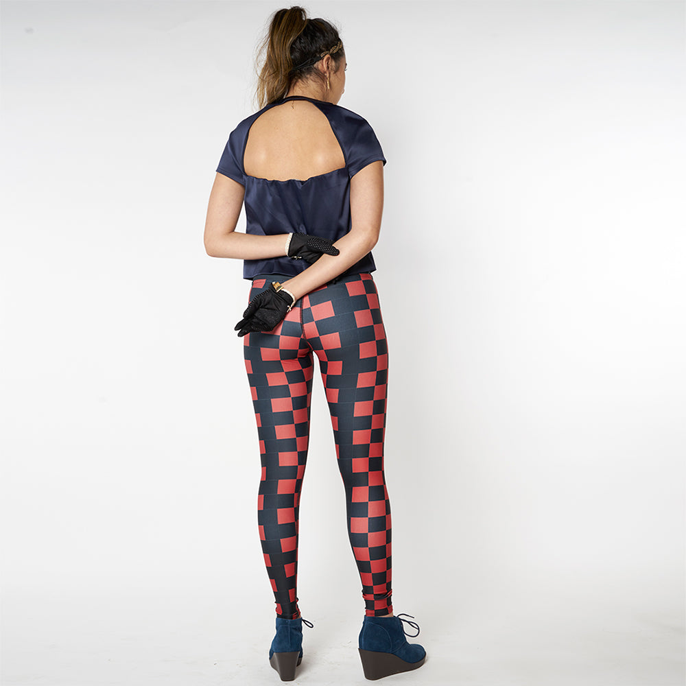 Wearable Art Leggings : Checkmate