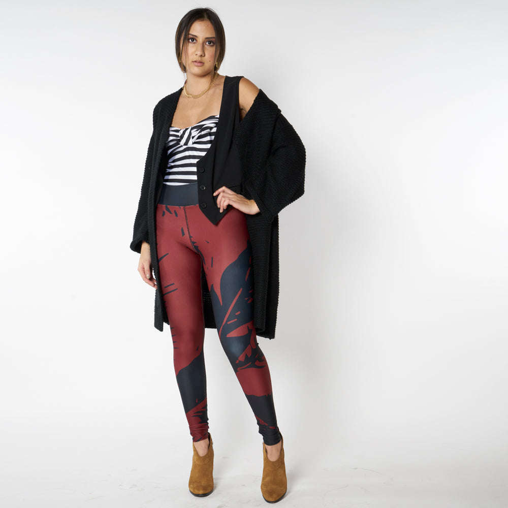 Wearable Art Leggings : Hot-To-Trot