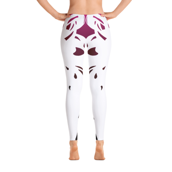Wearable Art Leggings : Fuchsia Rorschach