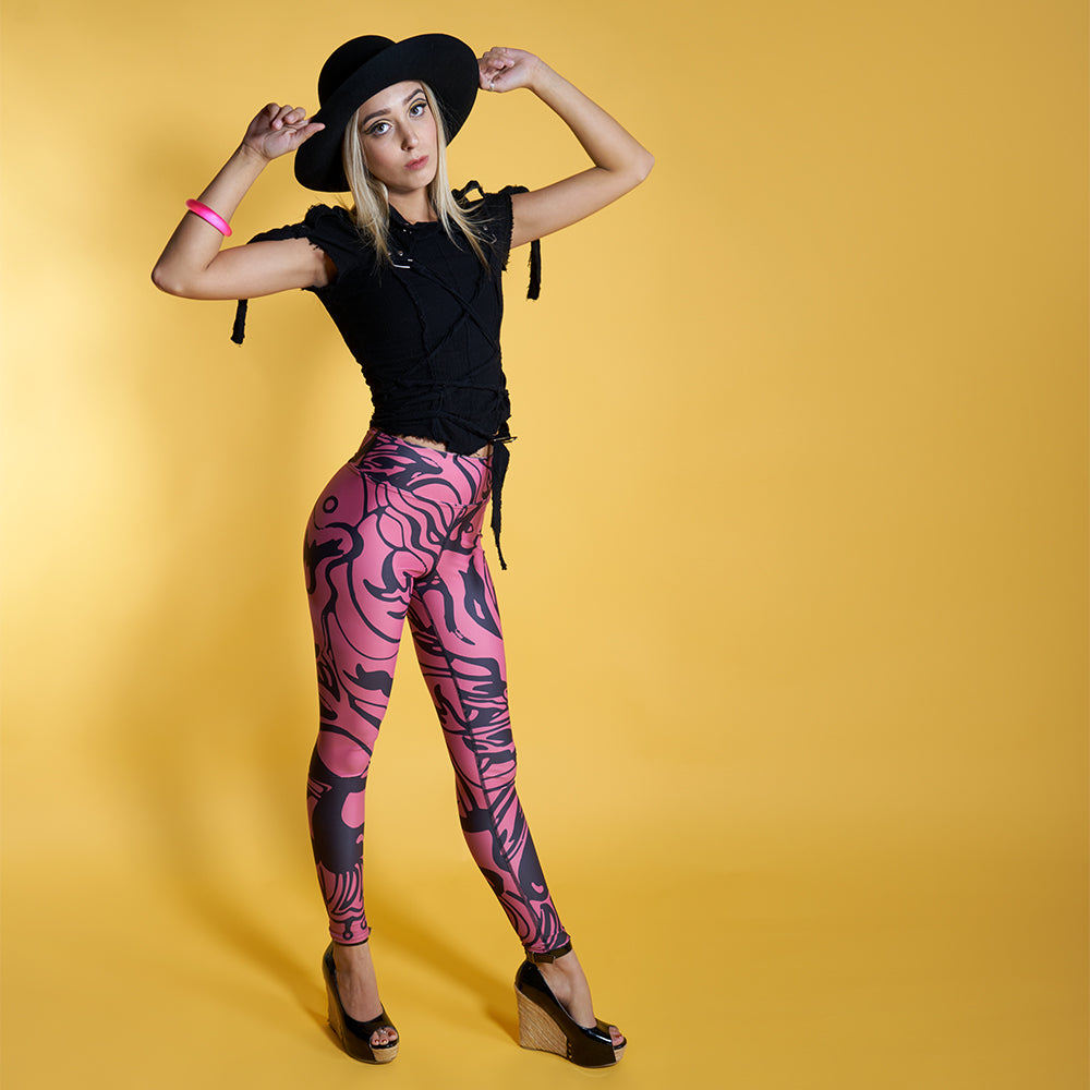 Wearable Art Leggings : Kiwi