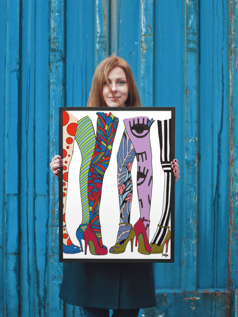 Framed Art Print : Les Jambes