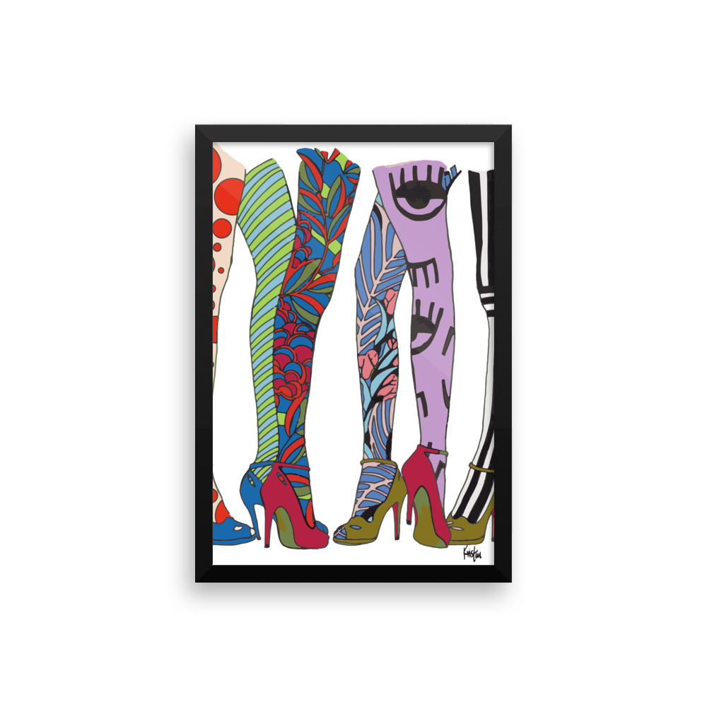 Framed Art Print : Les Jambes