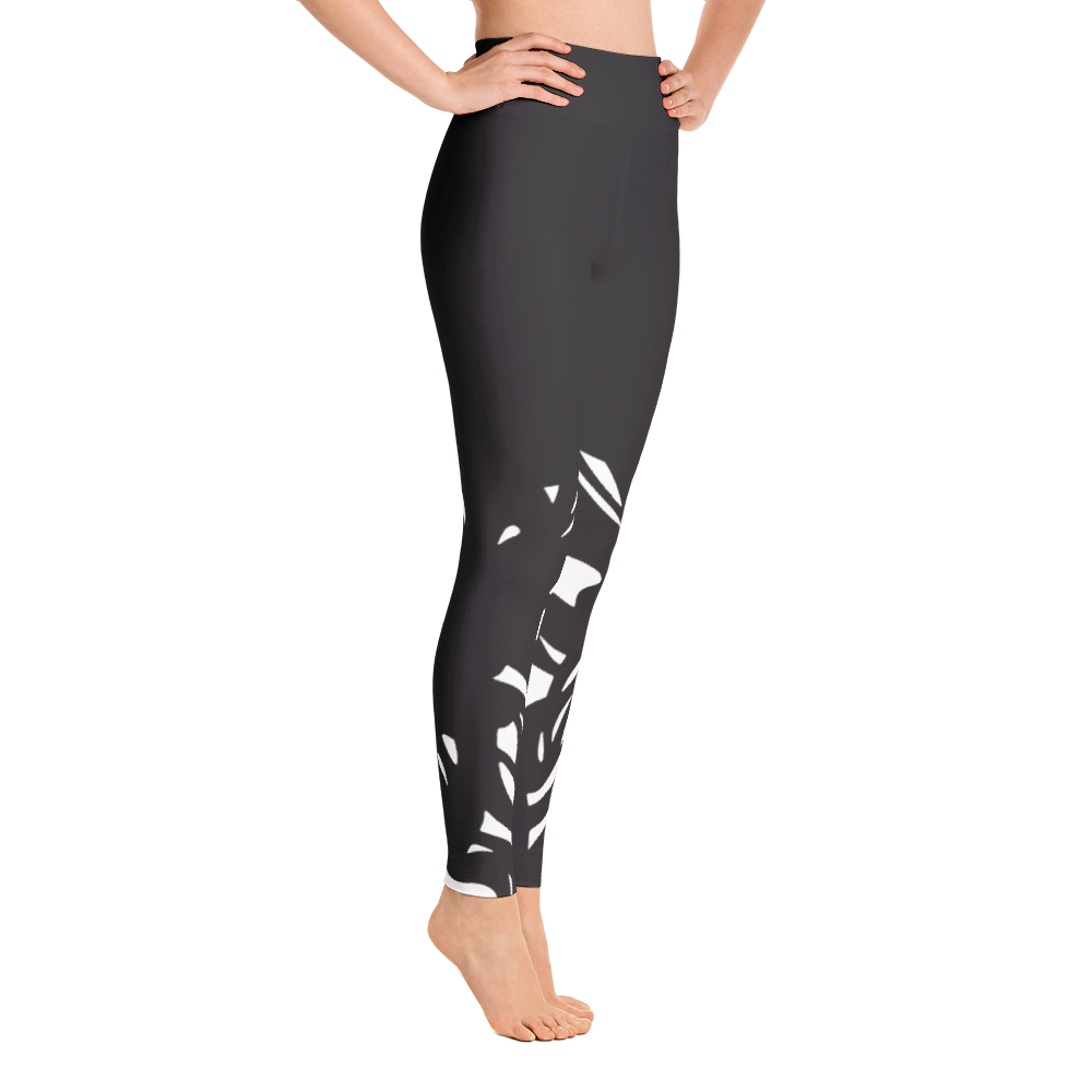 Wearable Art Leggings : Black Rorschach